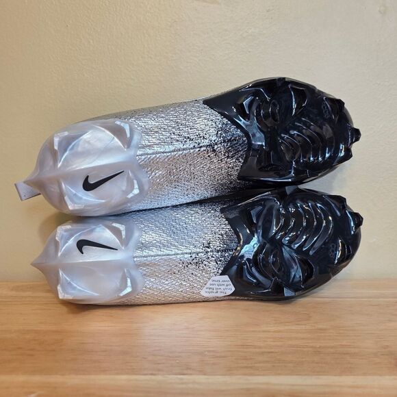 Nike Vapor Edge Speed 360 2 Football Cleats Black Silver DA5455-003 Men's Size 9 - Picture 6 of 9